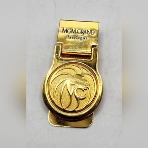 MGM GRAND MONEY CLIP Gold Tone